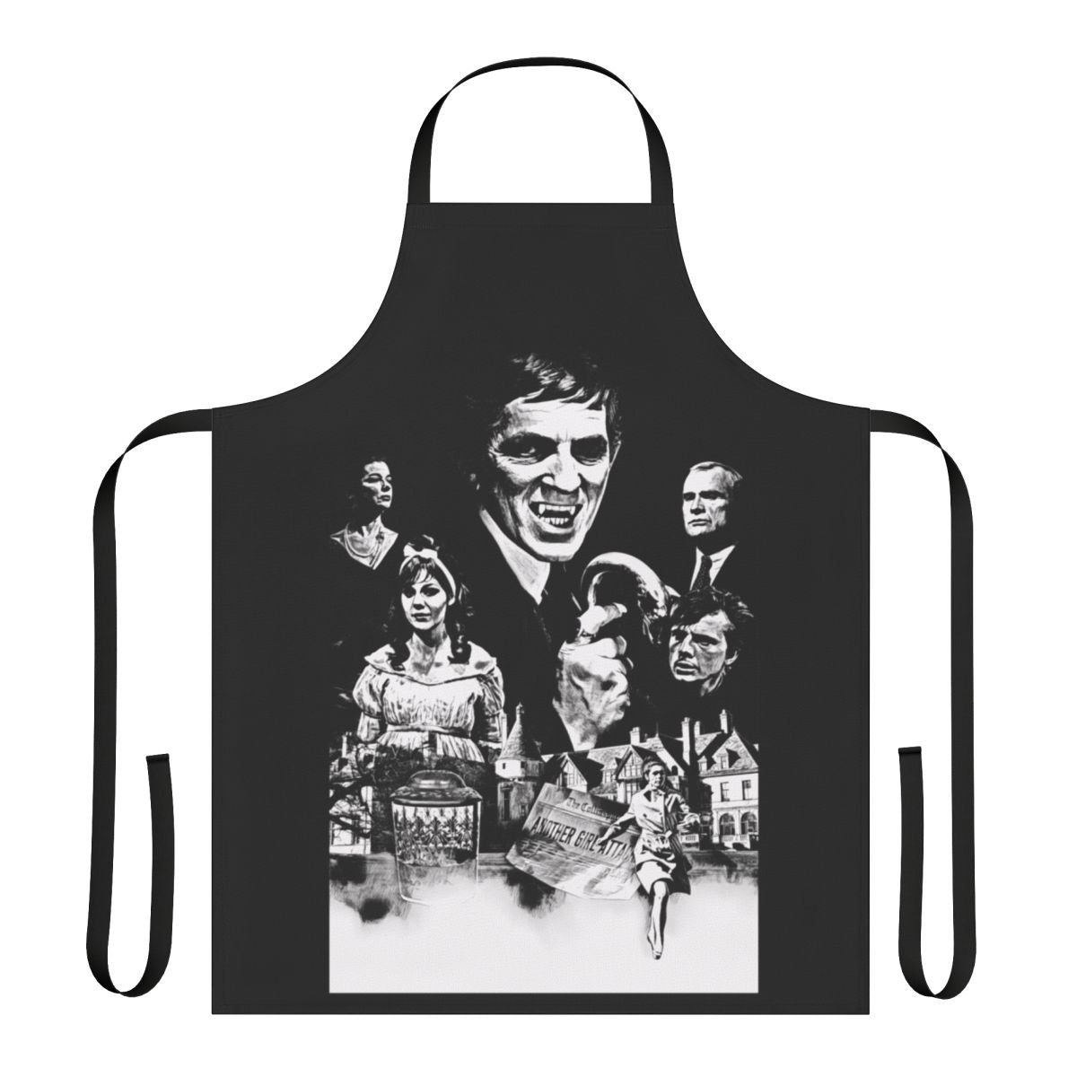 Vintage-style apron featuring the Dark Shadows TV show logo and 1967 date