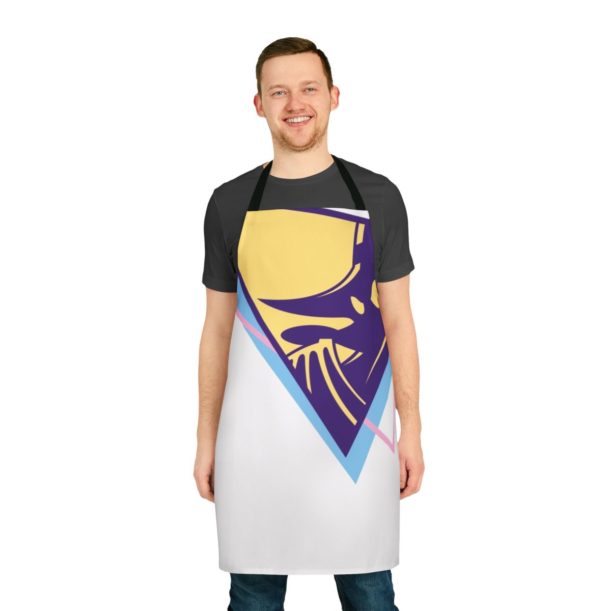Vintage-style apron featuring the iconic Darkwing Duck character from the 90s Disney cartoon series