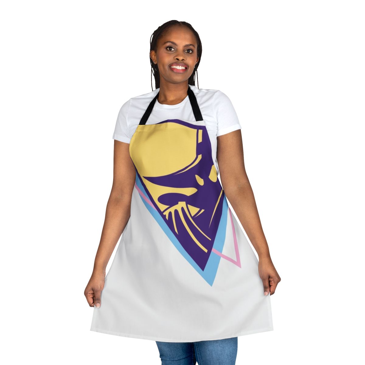 Vintage-style apron featuring the iconic Darkwing Duck character from the 90s Disney cartoon series