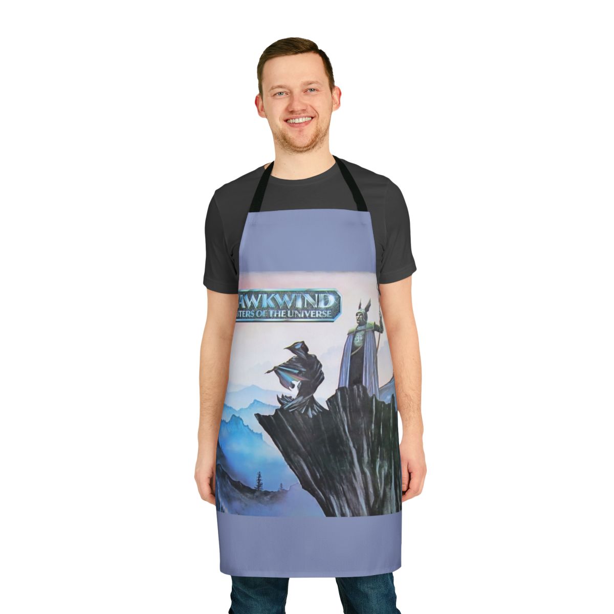 Vintage-style apron inspired by the legendary progressive rock band Hawkwind