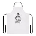Vintage-style apron featuring the iconic Hopalong Cassidy character in black and white
