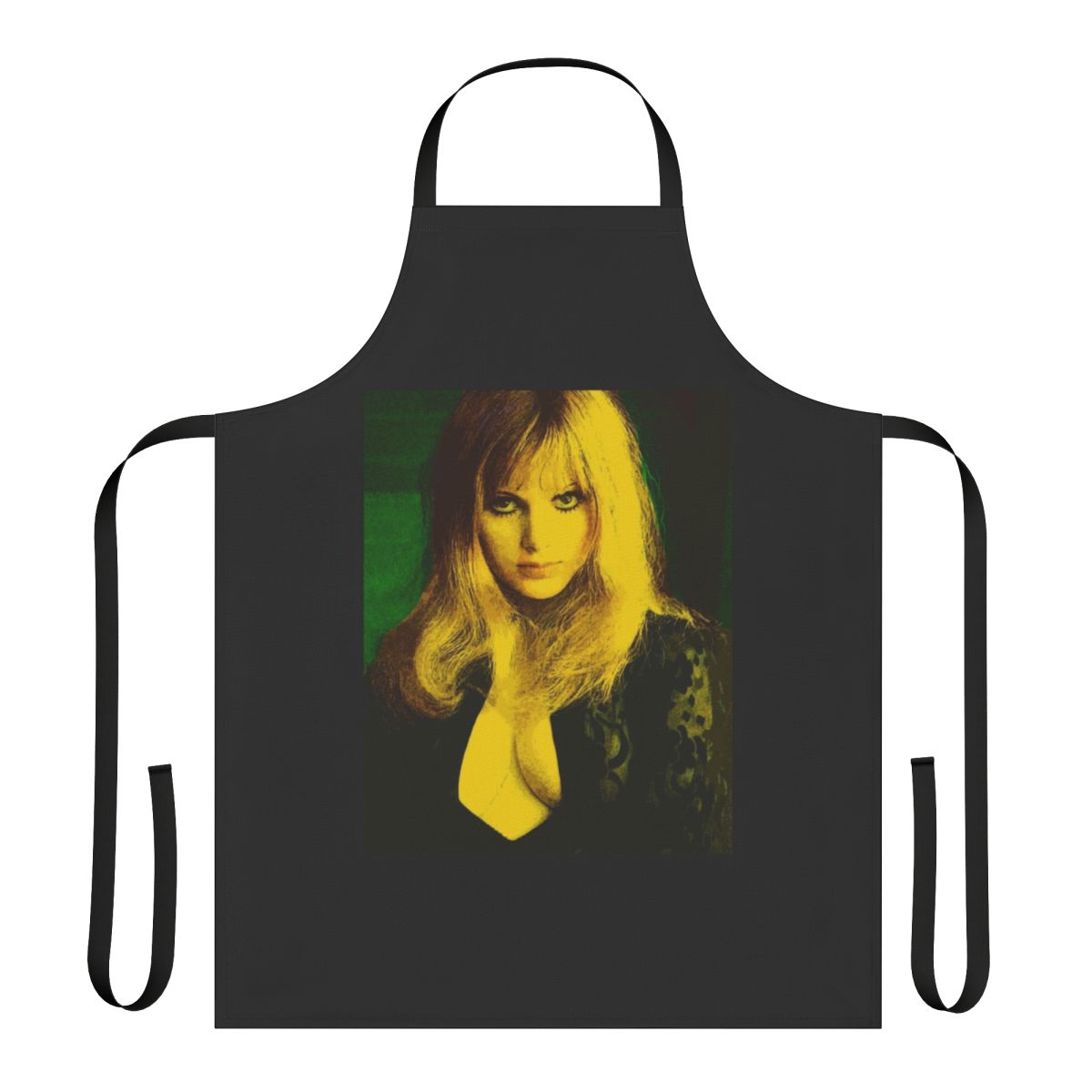 Vintage-style horror movie-themed apron with gothic, retro design