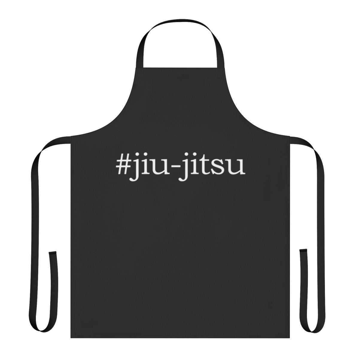 Vintage style jiu jitsu-themed apron with hashtag design