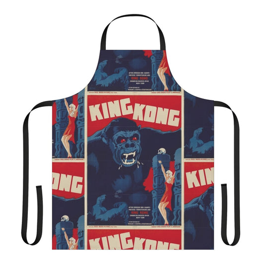 Vintage-style apron featuring the iconic movie monster King Kong