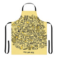 Vintage-style apron featuring album art drawings from Mac DeMarco's 2017 album 'This Old Dog'