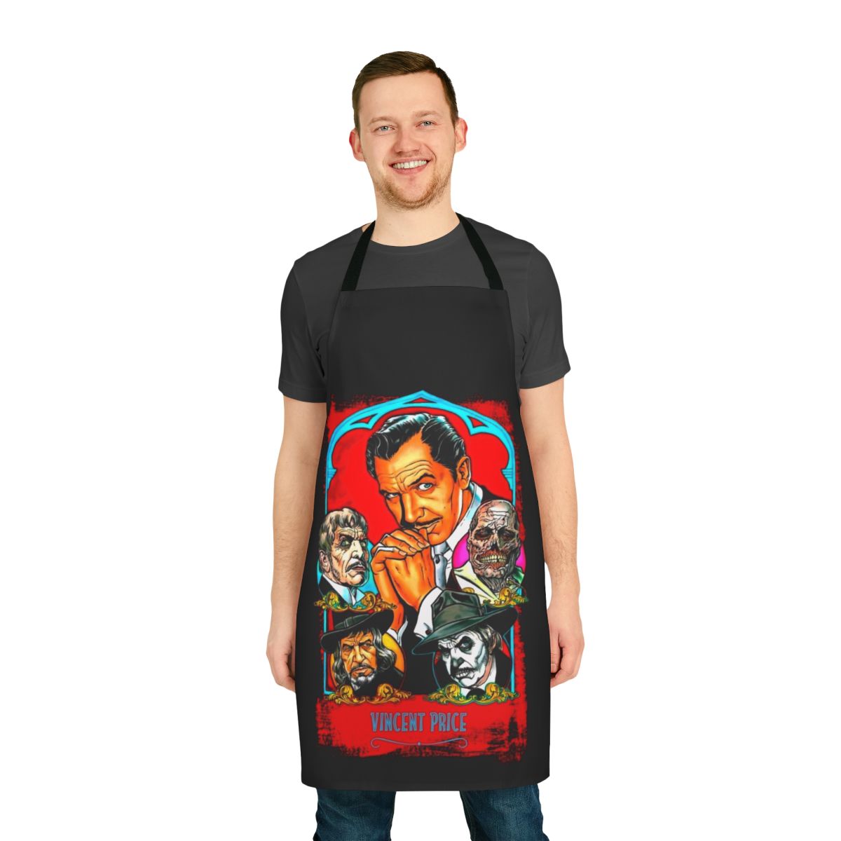 Vintage-style apron featuring the iconic image of horror legend Vincent Price