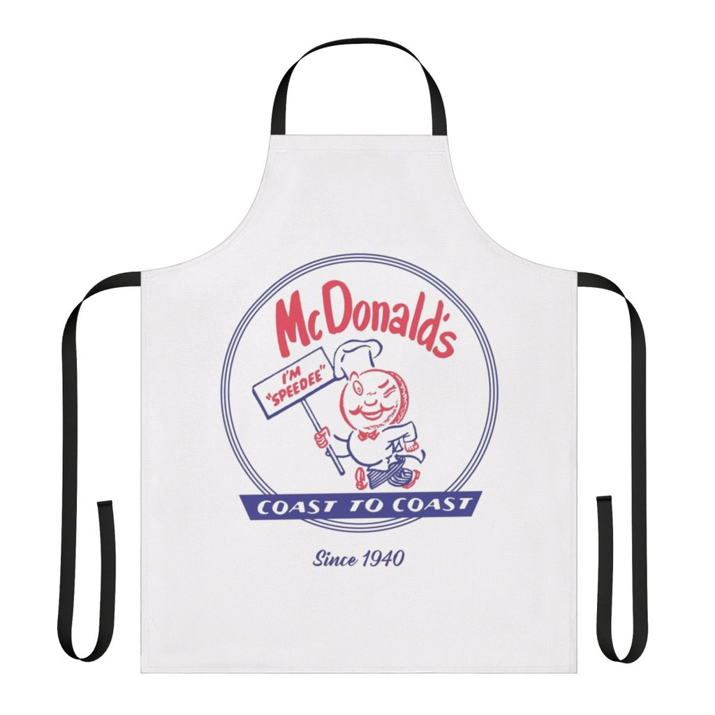 Vintage-style McDonald's Speedee Coast to Coast apron with retro design