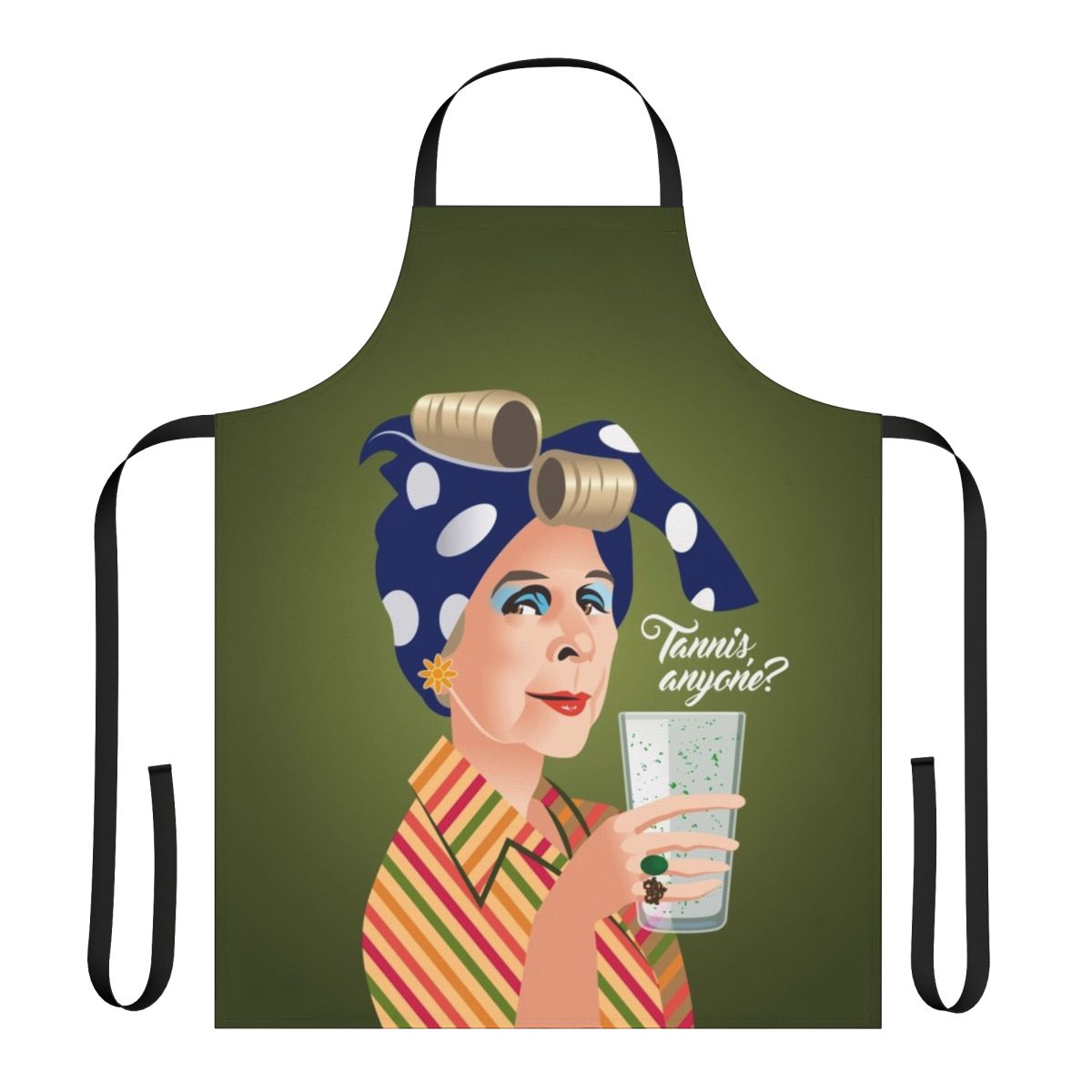 Vintage-style apron featuring a Minnie Mouse-inspired design