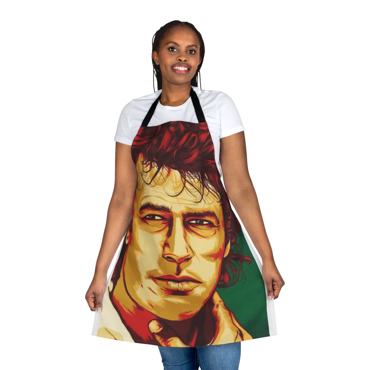 Vintage-style apron featuring Imran Khan and the Pakistani flag