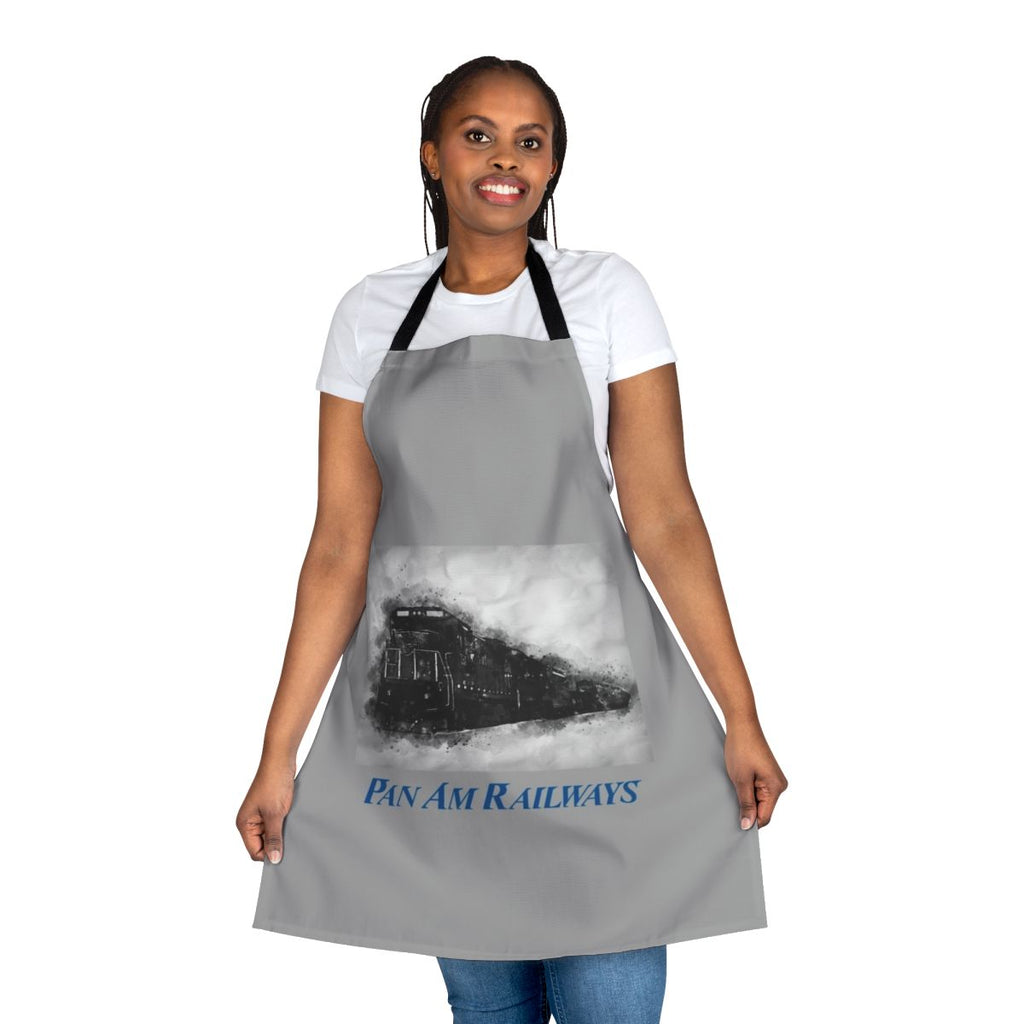 Vintage-style apron featuring the Pan Am Railways logo and retro design
