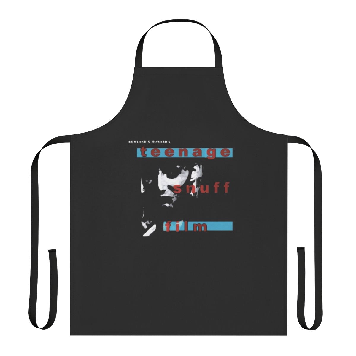 Vintage-style post-punk band apron featuring Rowland S. Howard and 90s Melbourne music scene imagery