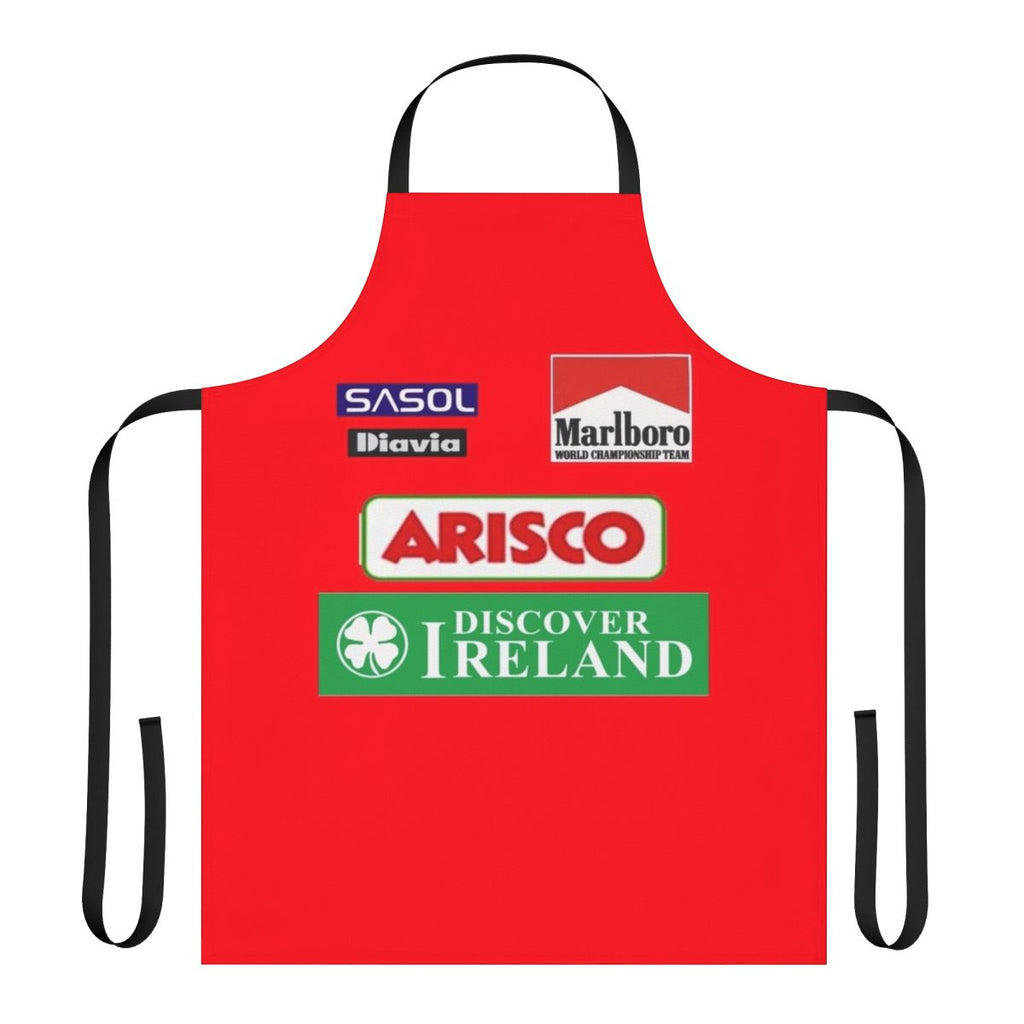 Vintage-style racing apron with GP2 and F1 1994 inspired design