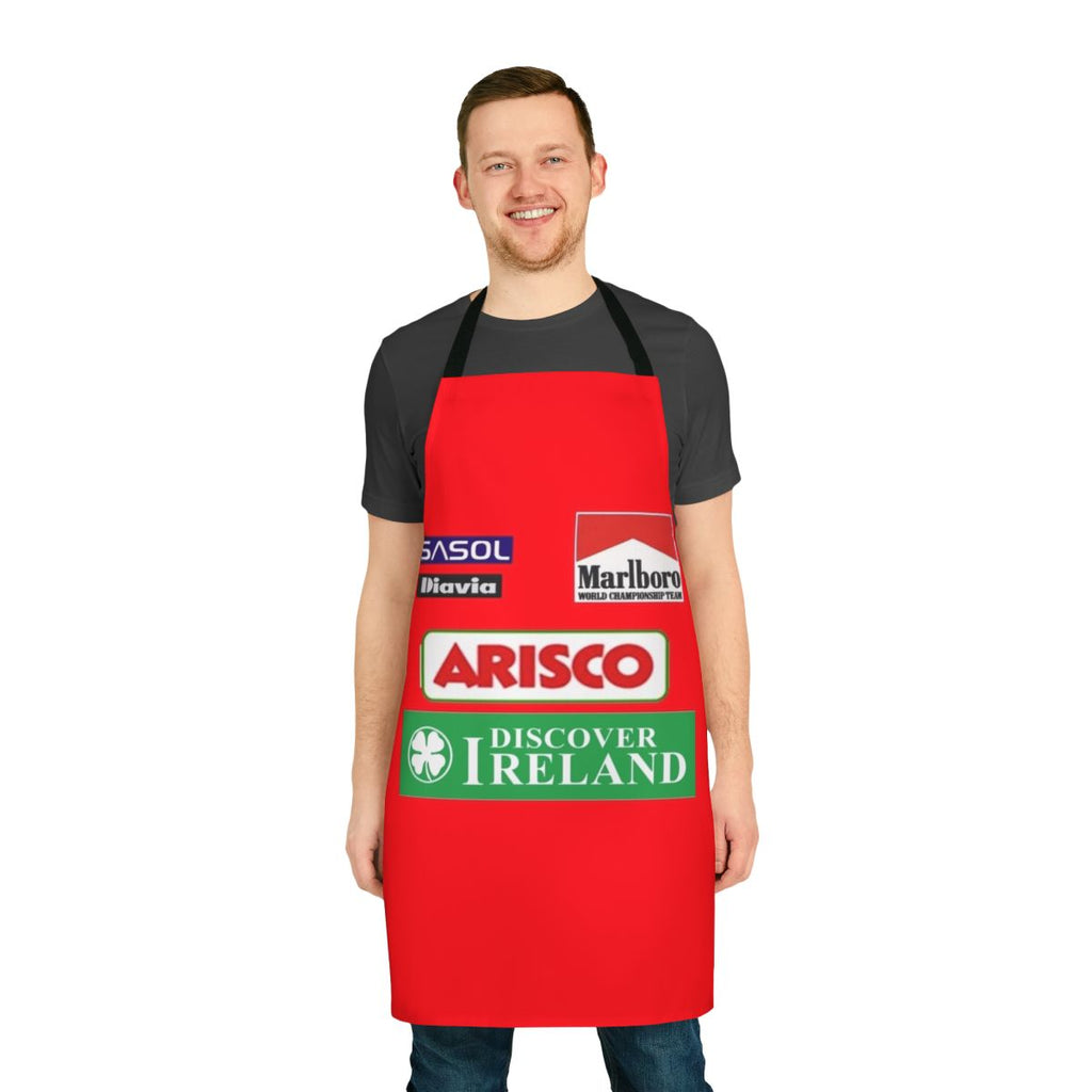 Vintage-style racing apron with GP2 and F1 1994 inspired design
