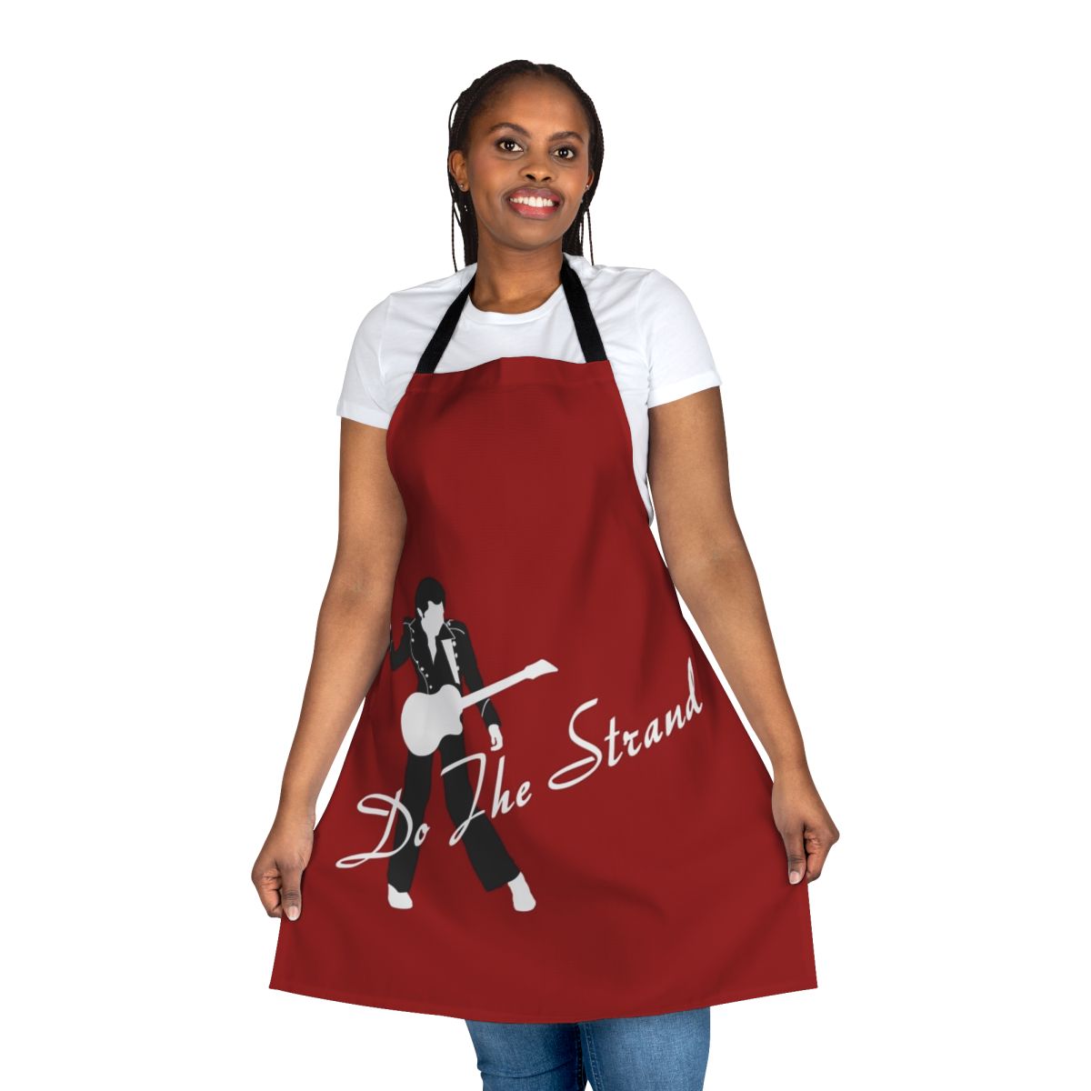 Retro-styled apron featuring Roxy Music and 70s glam rock imagery