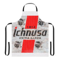 Vintage-style apron featuring the iconic Ichnusa beer logo and branding