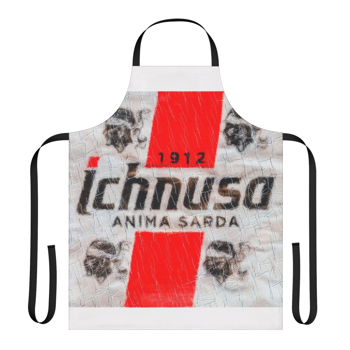 Vintage-style apron featuring the iconic Ichnusa beer logo and branding