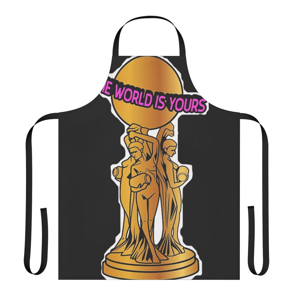 Vintage-style Scarface-inspired apron with Tony Montana graphic