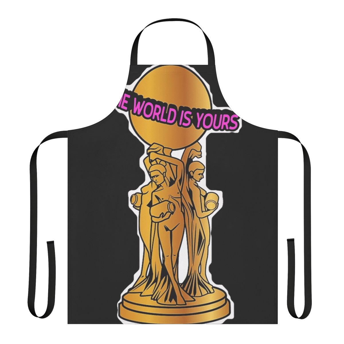 Vintage-style Scarface-inspired apron with Tony Montana graphic