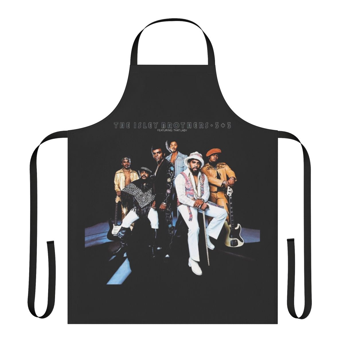 Vintage-style apron featuring album cover art from the soul and funk music group The Isley Brothers