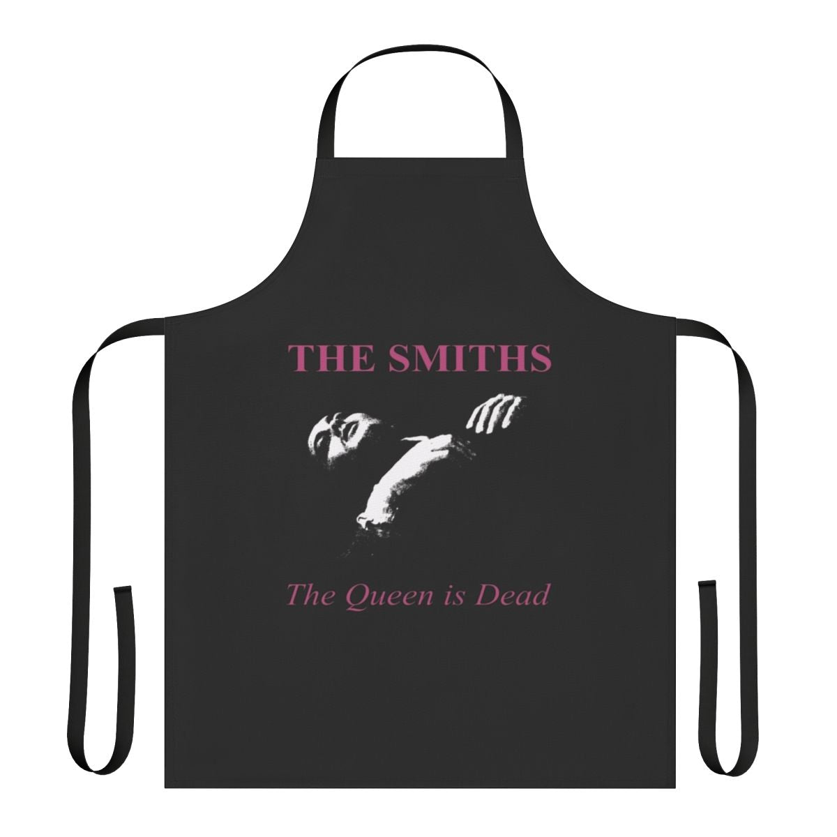 Vintage-style apron featuring the iconic album cover of The Smiths' 'The Queen Is Dead'