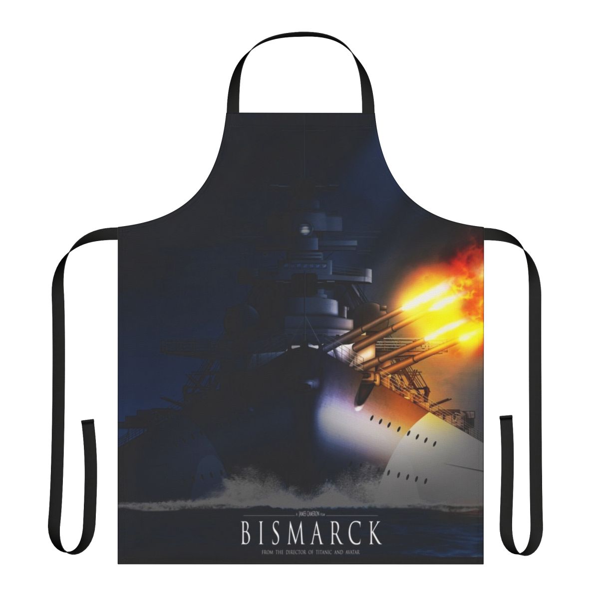 Apron featuring the iconic WWII German battleship Bismarck