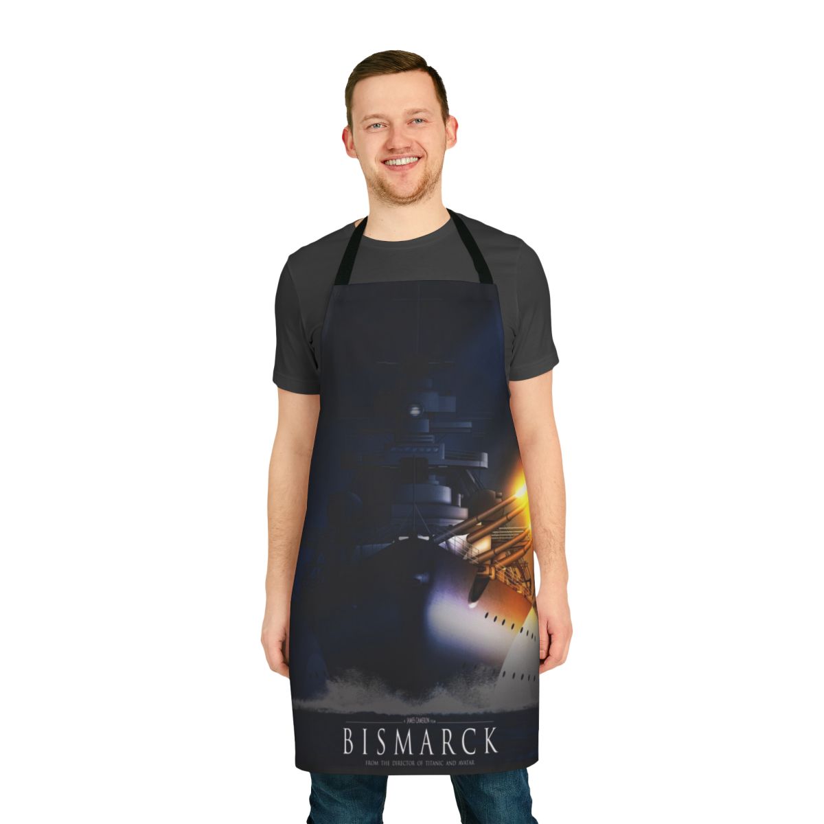 Apron featuring the iconic WWII German battleship Bismarck