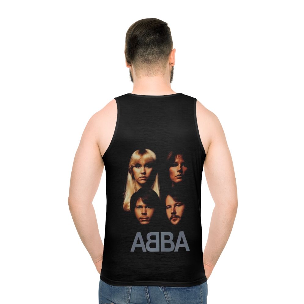 Unisex tank top featuring a vintage design for a super group band