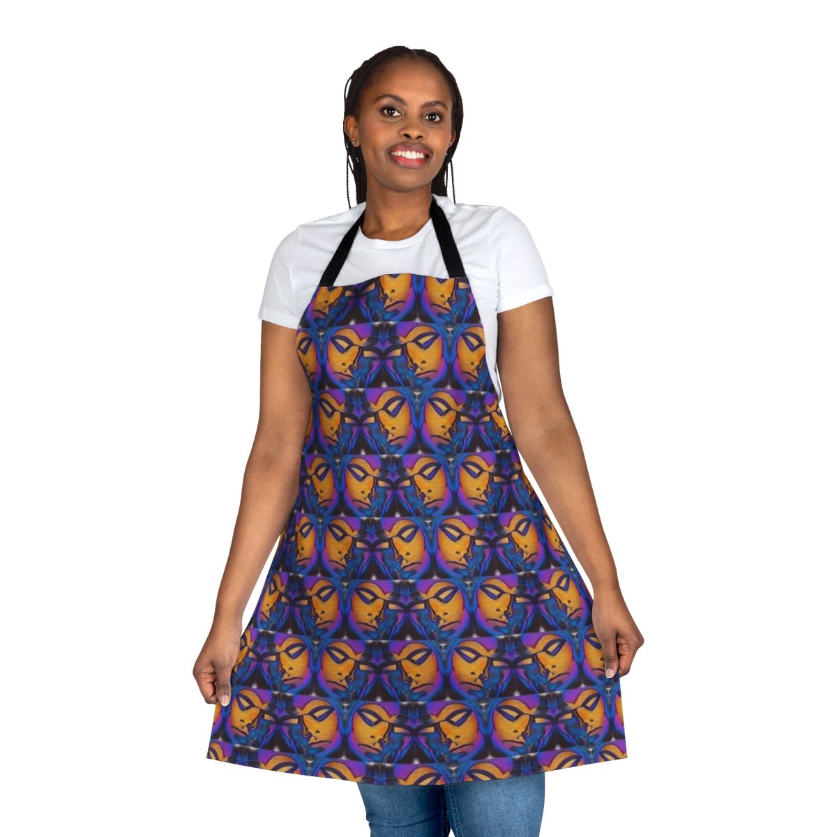 Vintage-style apron with cartoon Phantom Specter character design