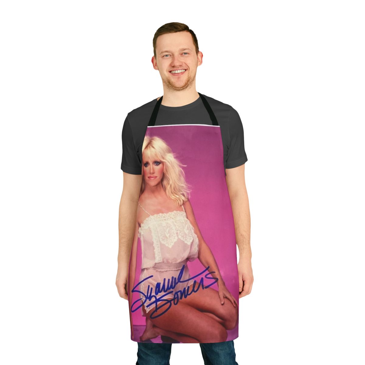 Vintage-style apron featuring a classic image of actress Suzanne Somers