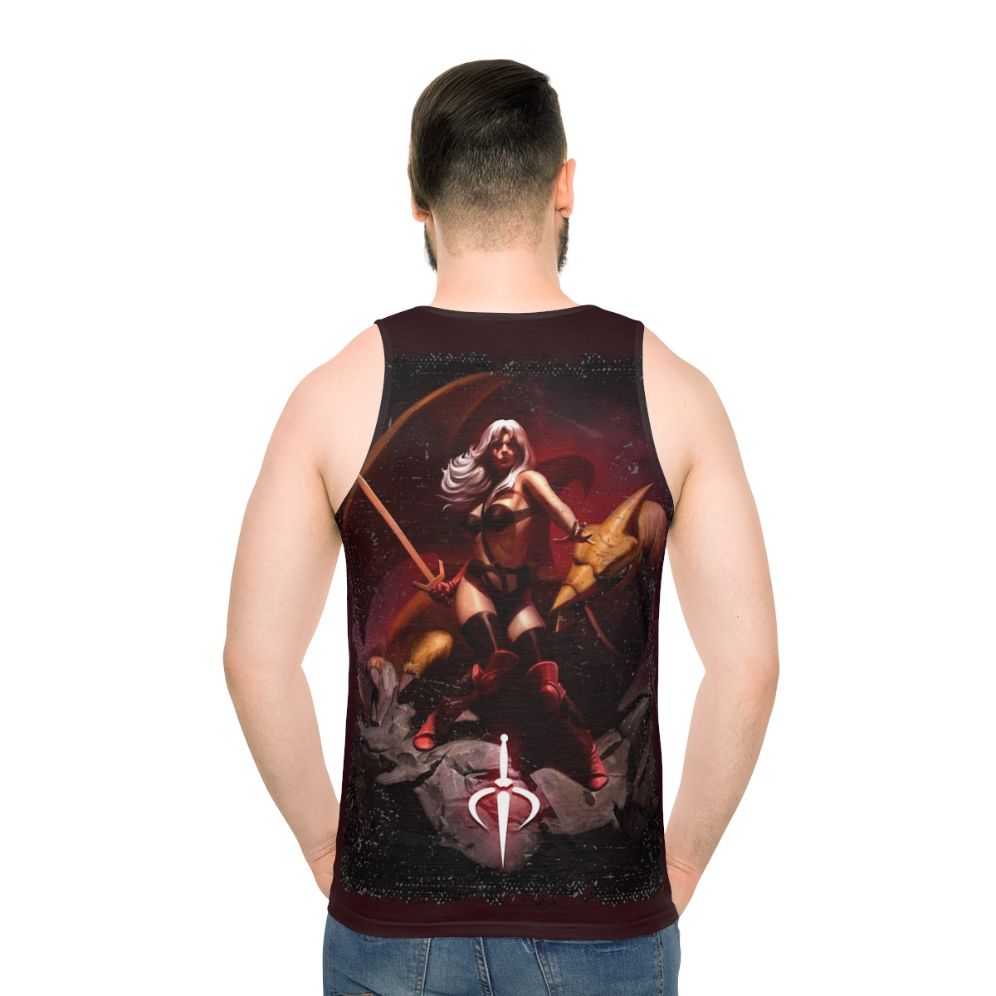 Vintage Taarna Unisex Tank Top with Sci-Fi Fantasy Warrior Sorceress Design