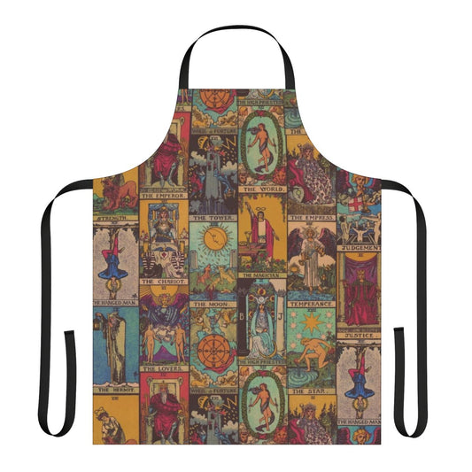 Vintage patchwork apron featuring imagery from the Major Arcana of the Tarot.