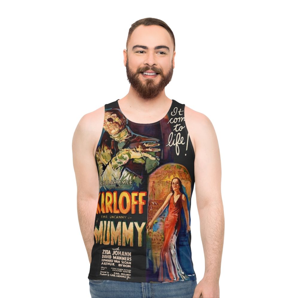 Vintage The Mummy horror movie poster unisex tank top