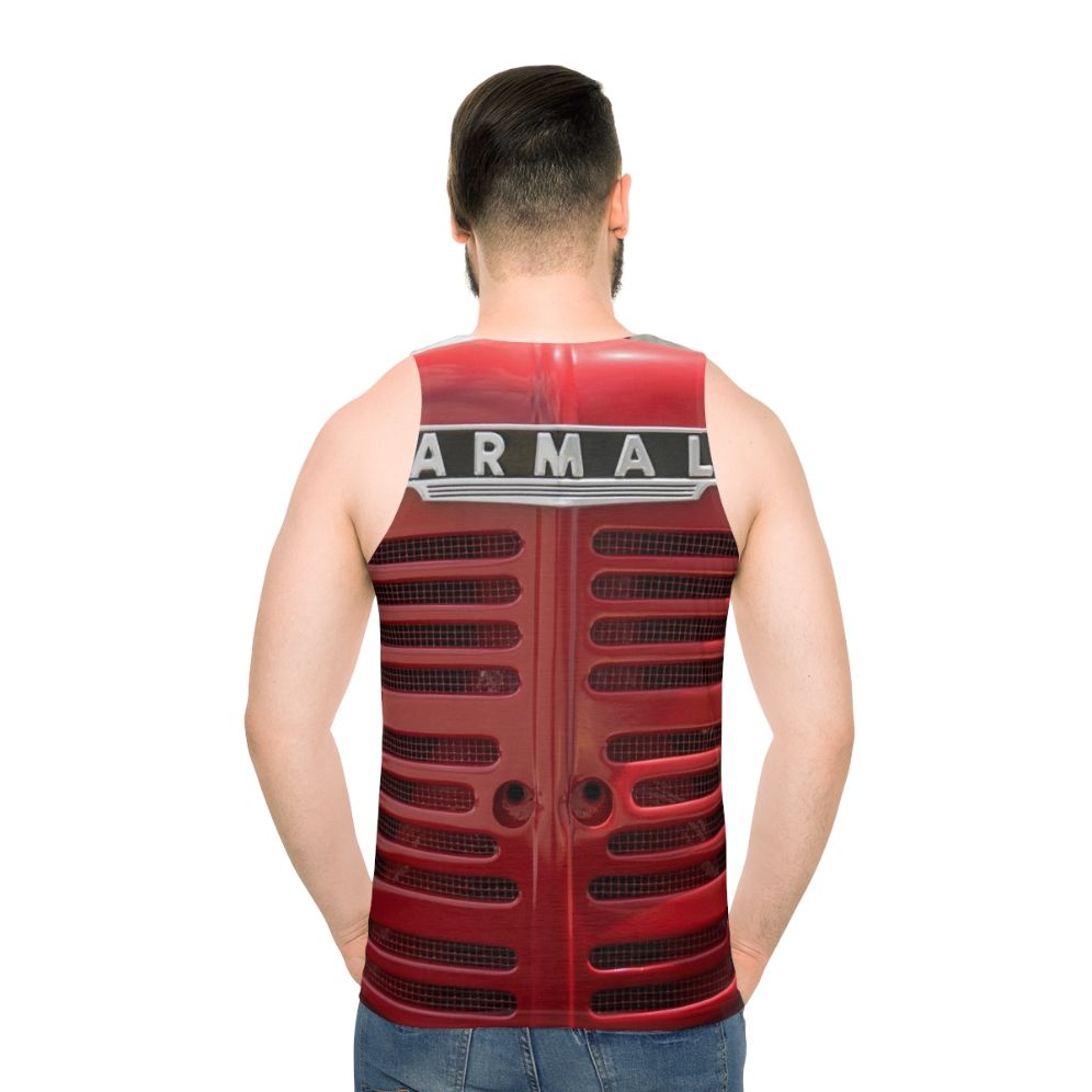 Vintage tractor grill unisex tank top