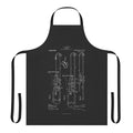 Vintage trombone design patent print apron