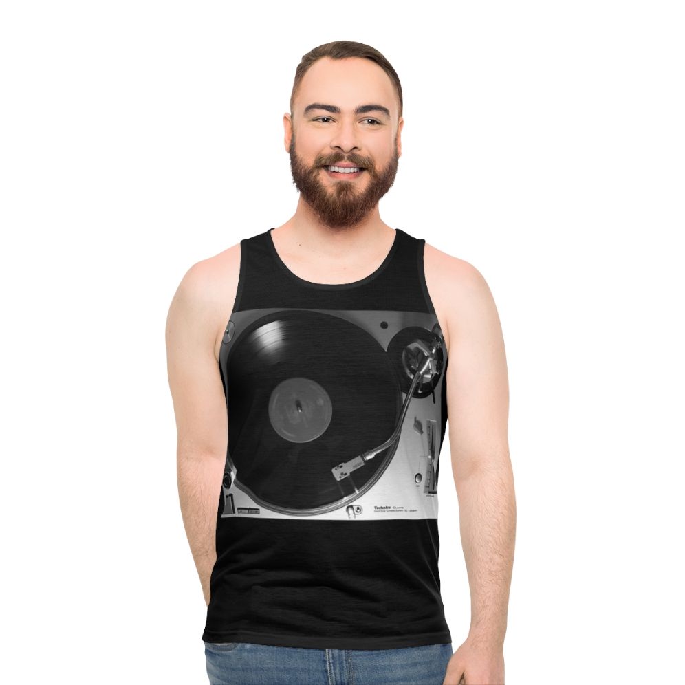 Vintage Turntable Unisex Tank Top