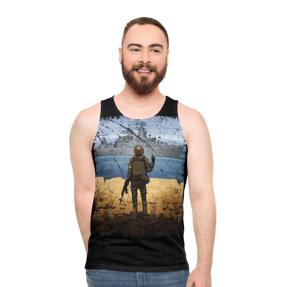 Vintage Ukraine Flag Pride Unisex Tank Top