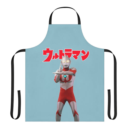Vintage Ultraman 1966 inspired apron featuring the iconic hero and kaiju