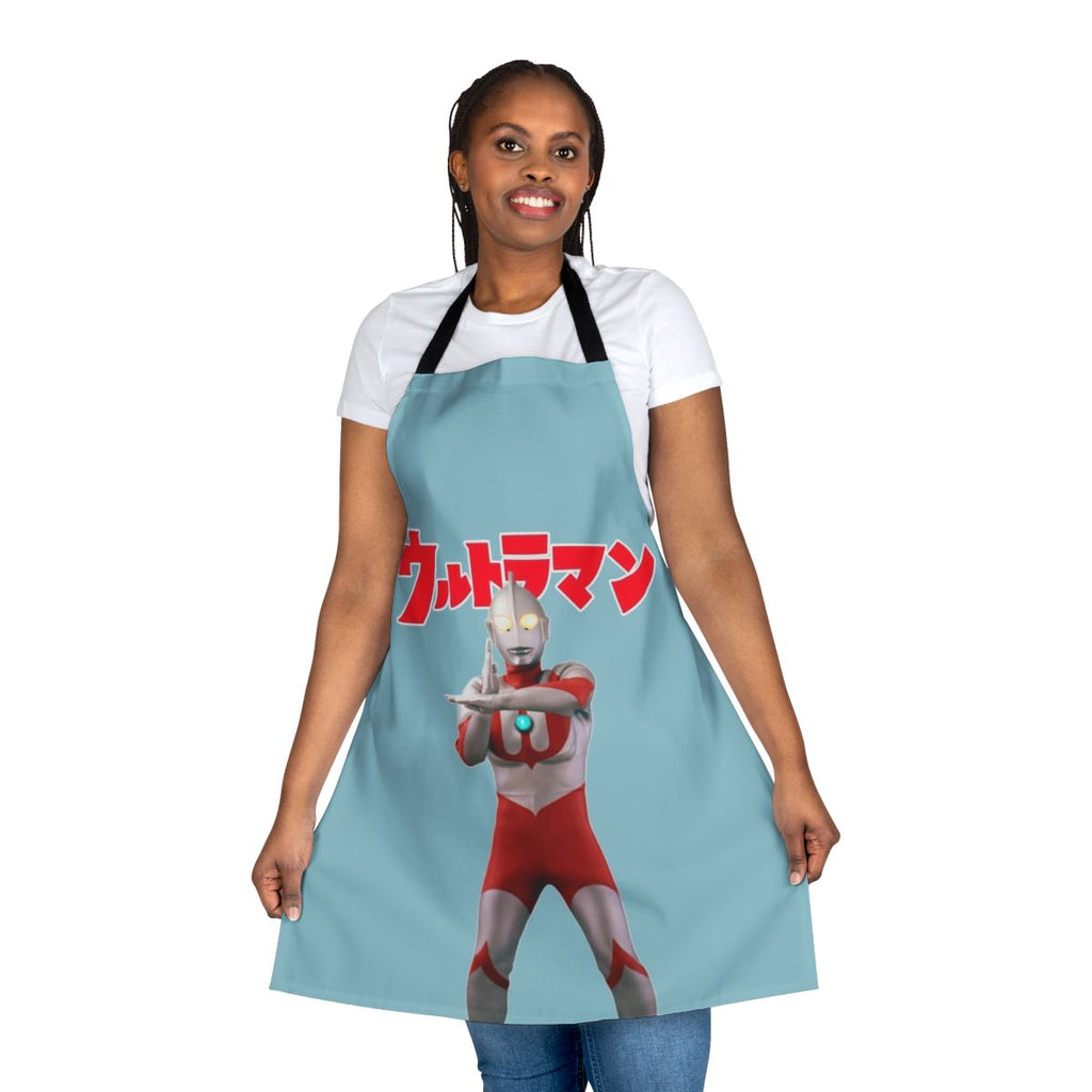 Vintage Ultraman 1966 inspired apron featuring the iconic hero and kaiju