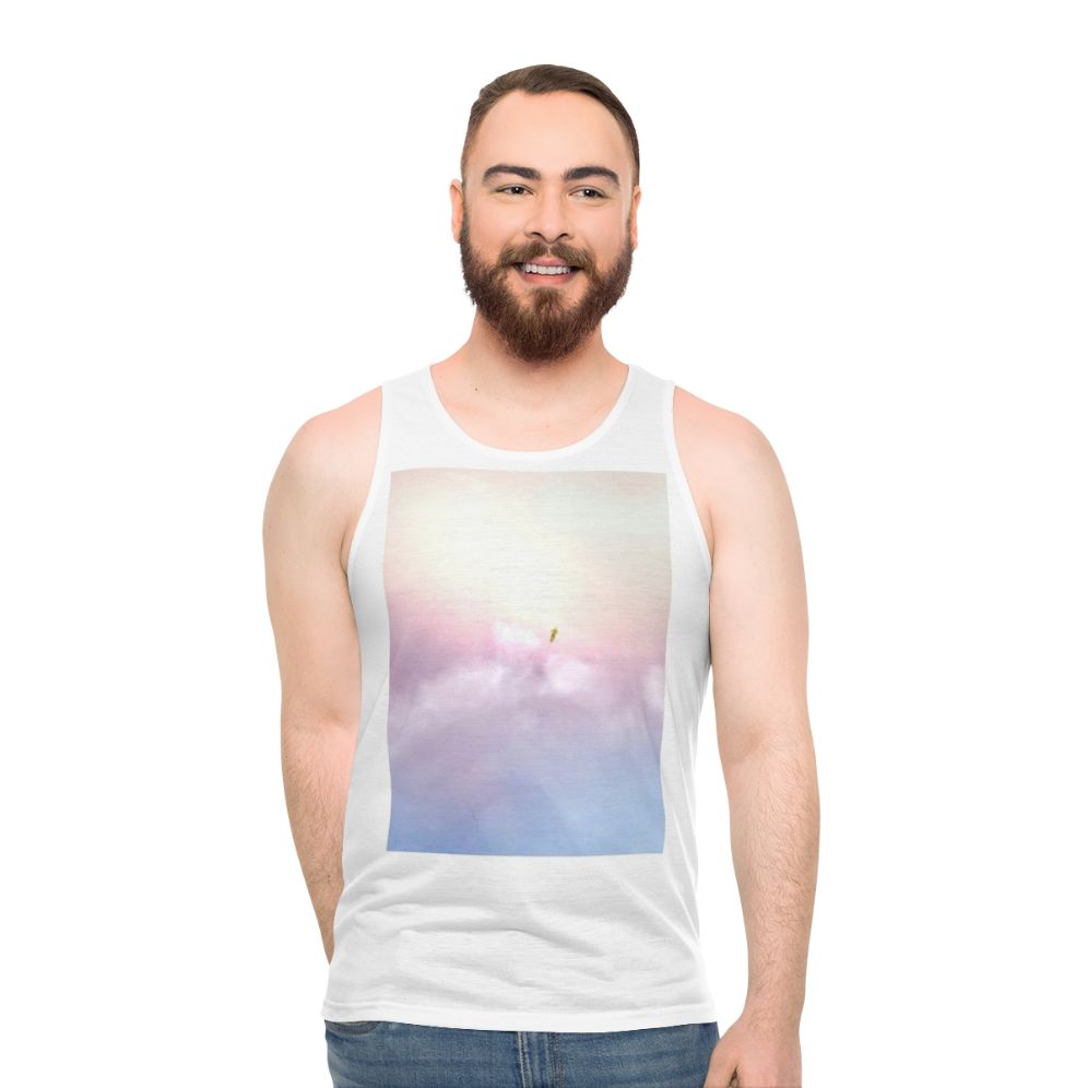 Vintage unisex tank top with "I Am A Lost Boy" graphic
