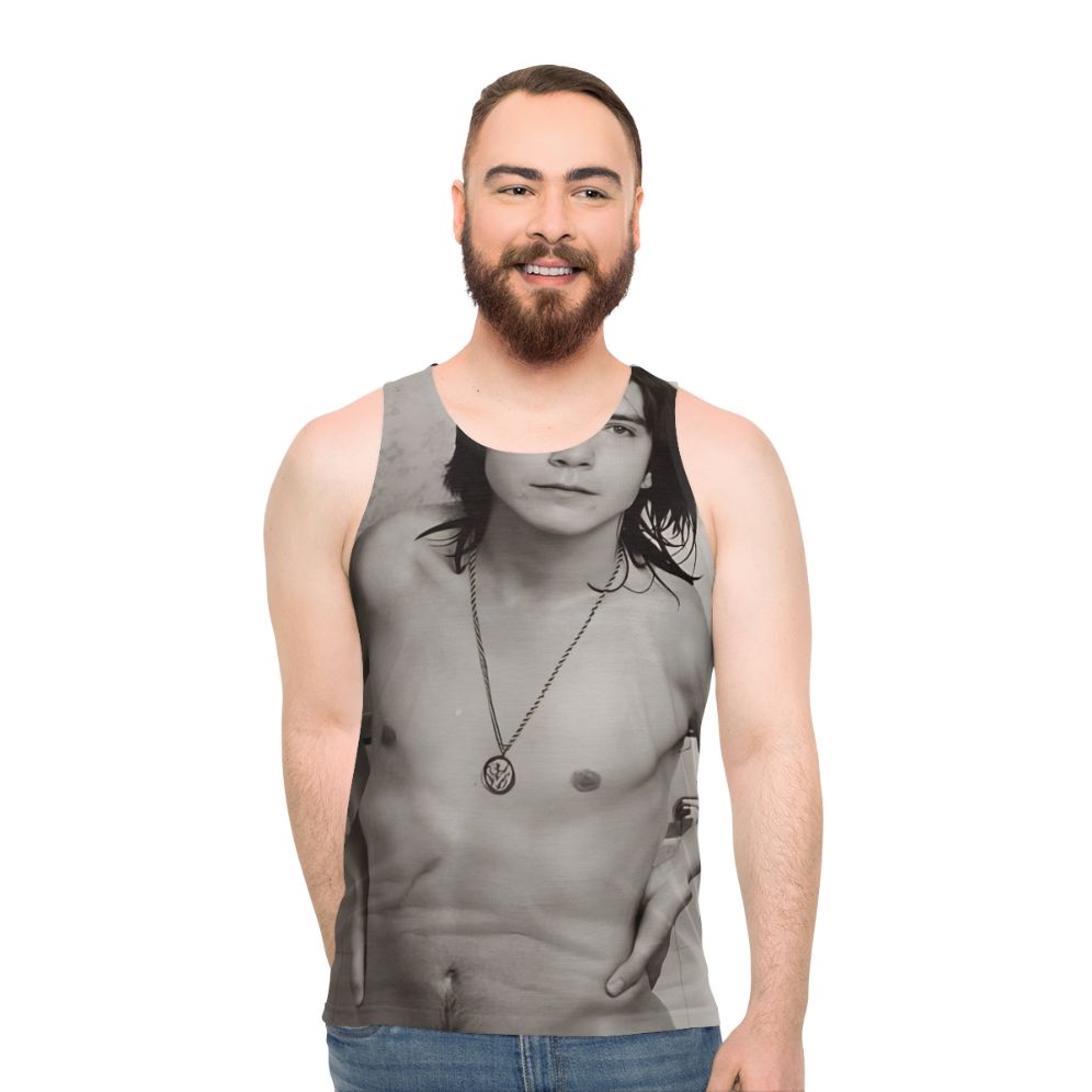 Vintage-inspired unisex tank top featuring a classic celebrity design
