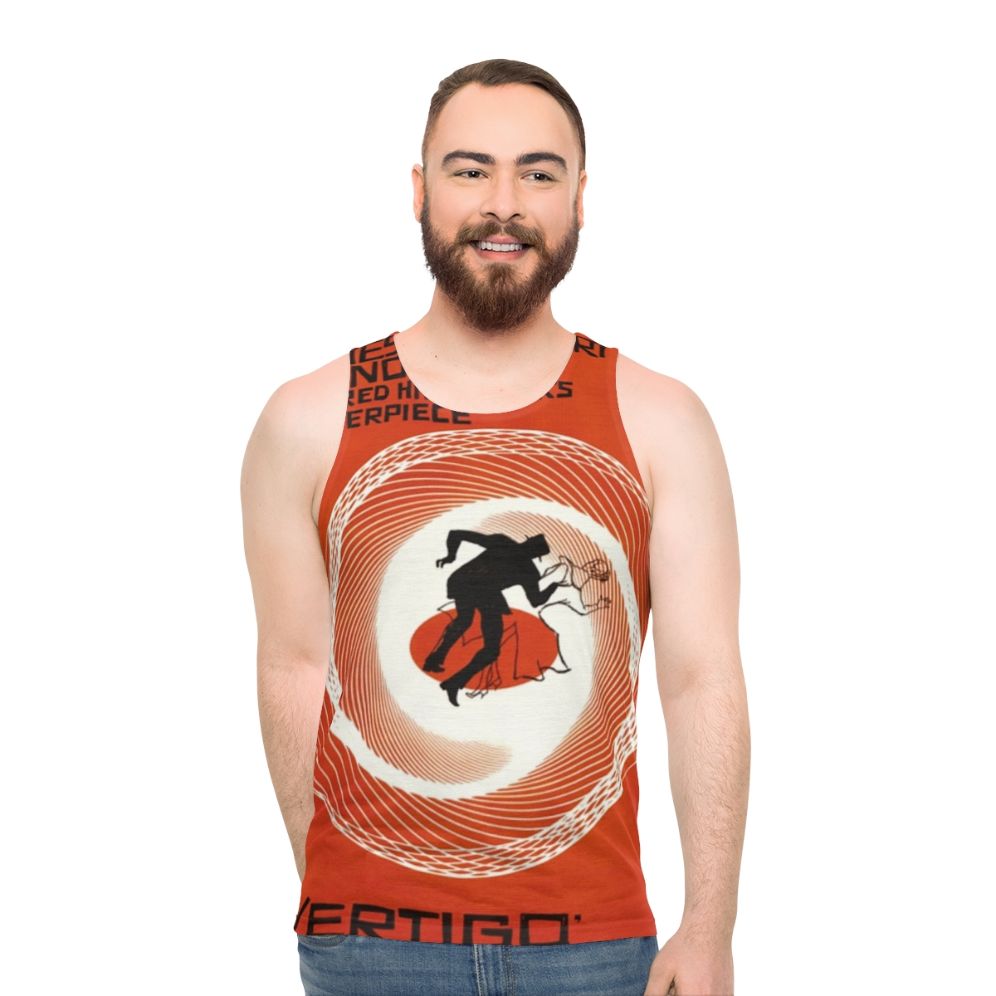 Vintage unisex tank top with retro movie design