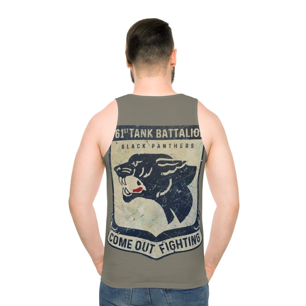 Vintage US Army 761 Tank Battalion Black Panther Emblem Unisex Tank Top