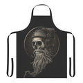 Vintage Viking skull beard apron with headphones