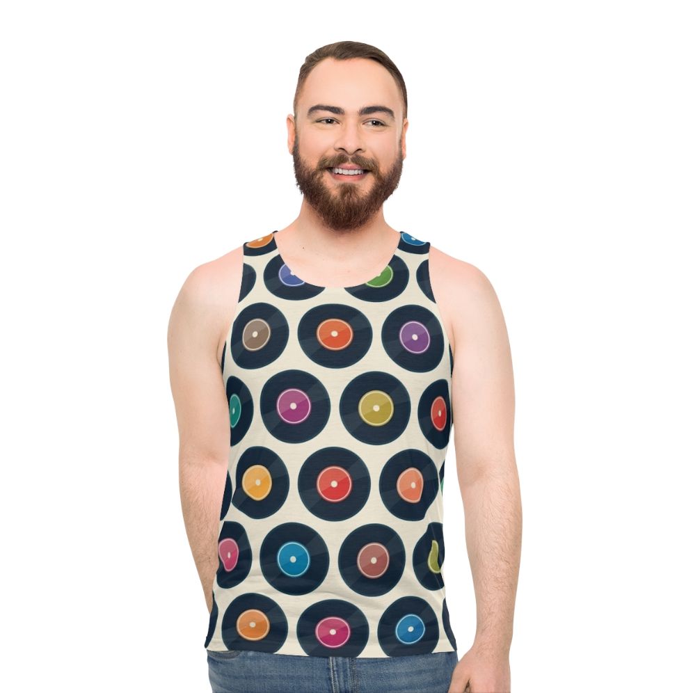 Vintage Vinyl Record Unisex Tank Top