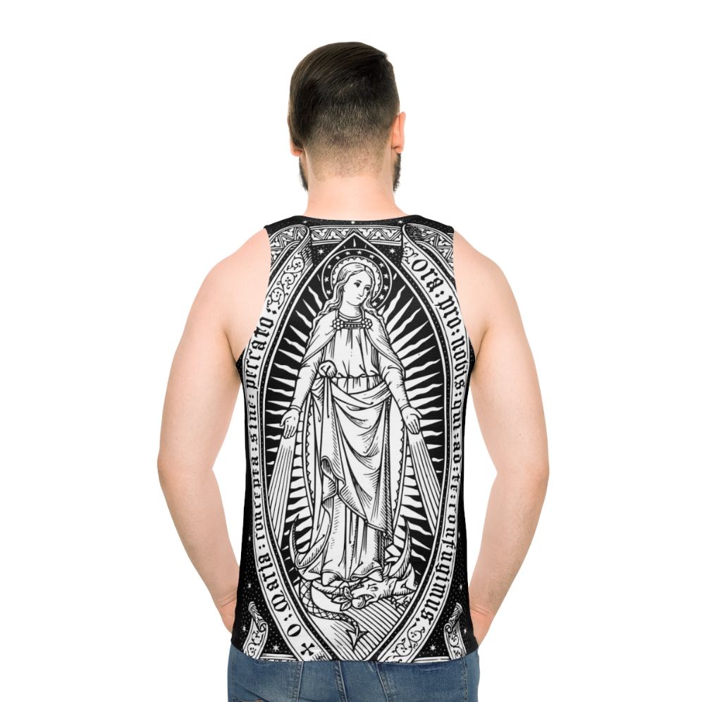 Vintage Virgin Mary Engraved Unisex Tank Top