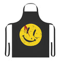 Vintage-style apron featuring the Watchmen symbol and a smiling face design