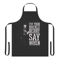 Vintage-style "I'm Your Huckleberry" apron featuring a Tombstone movie quote