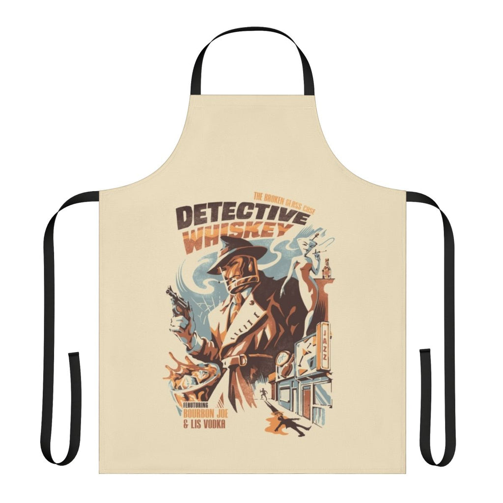 Vintage-inspired detective-style whiskey apron