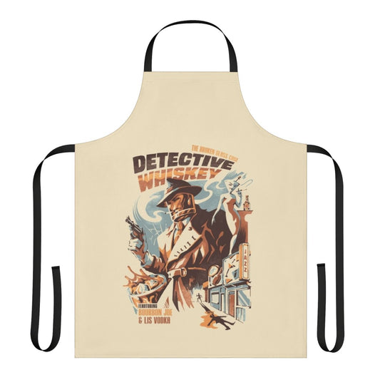 Vintage-inspired detective-style whiskey apron