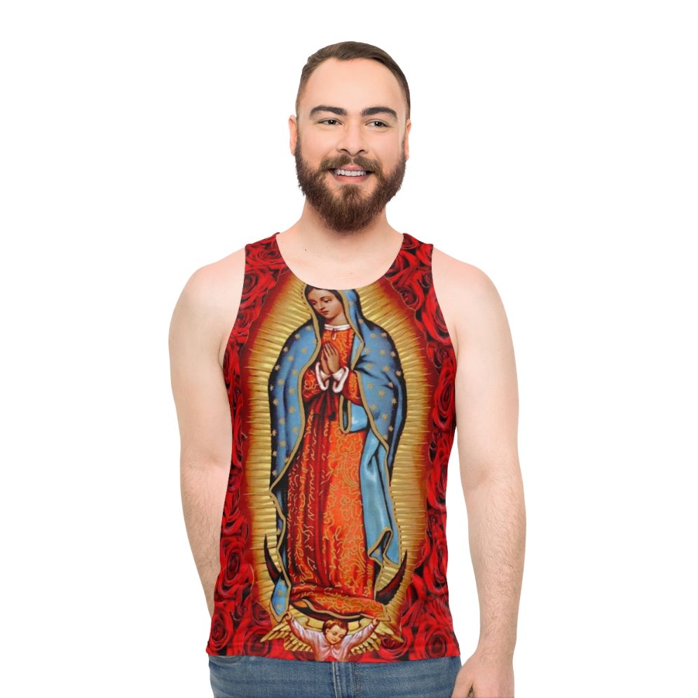 Virgen De Guadalupe Unisex Catholic Lowrider Tank Top